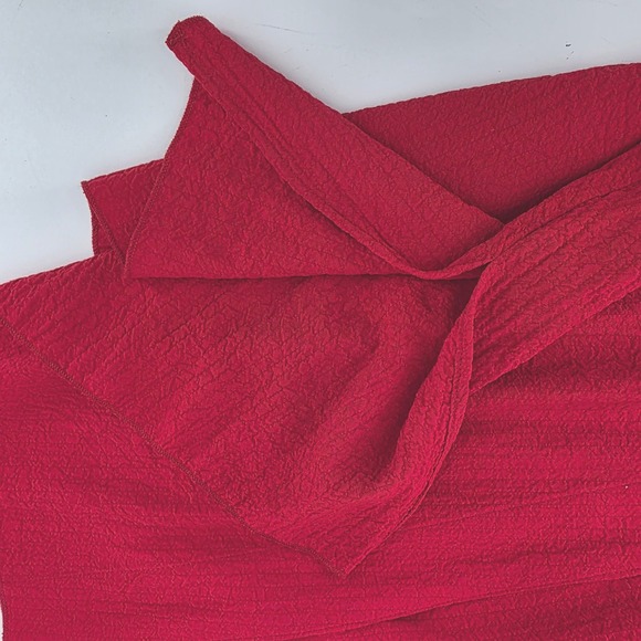 Ali Miles Red Textured 1 Button Front Cardigan Jacket Top 1X Casual Layer Piece - Picture 5 of 7